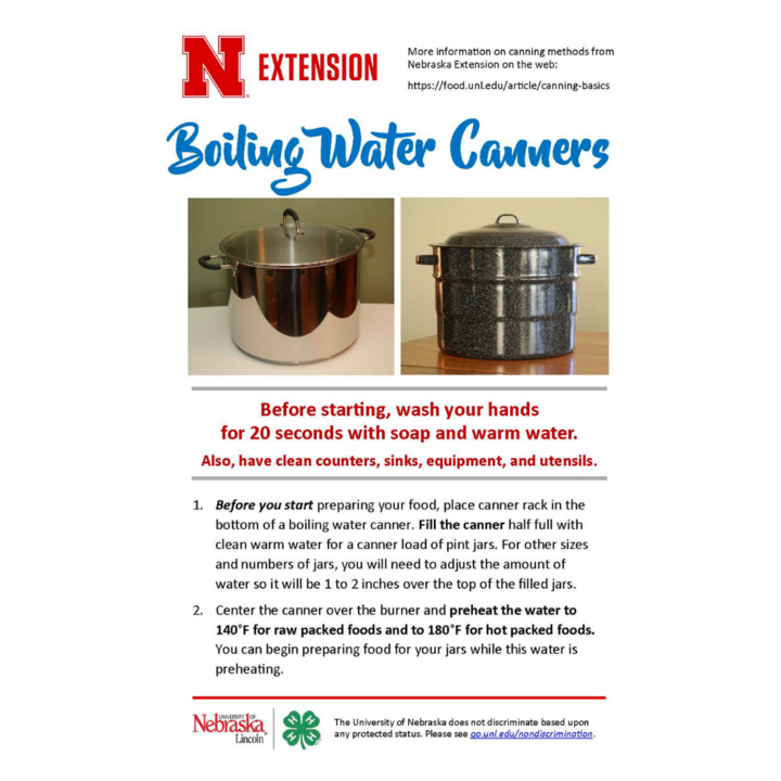 first page of boiling water canning brochure