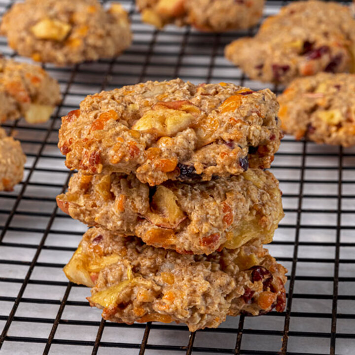 breakfast cookies on a cooling rack