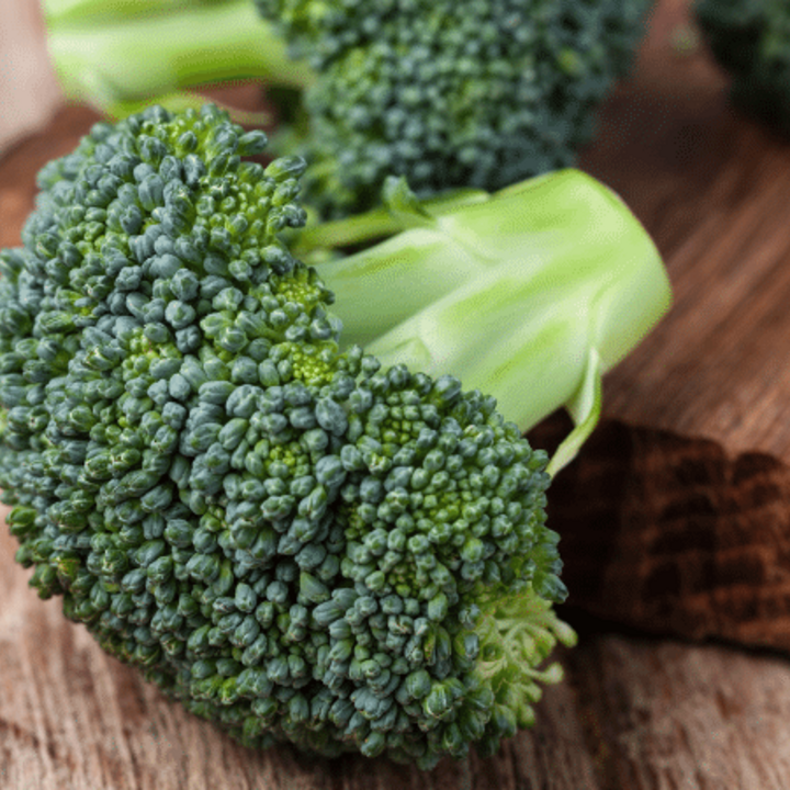 broccoli on a cutting board