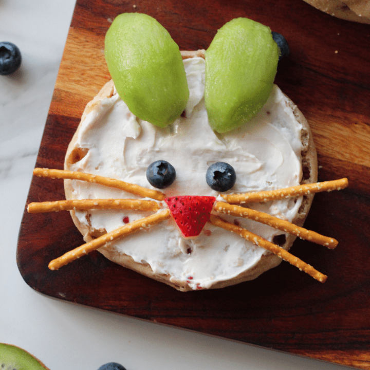 Bunny face shaped with fruit