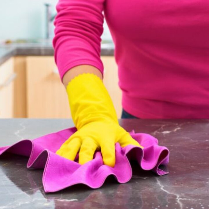 cleaning in the kitchen