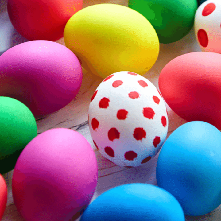 variety of colored Easter Eggs