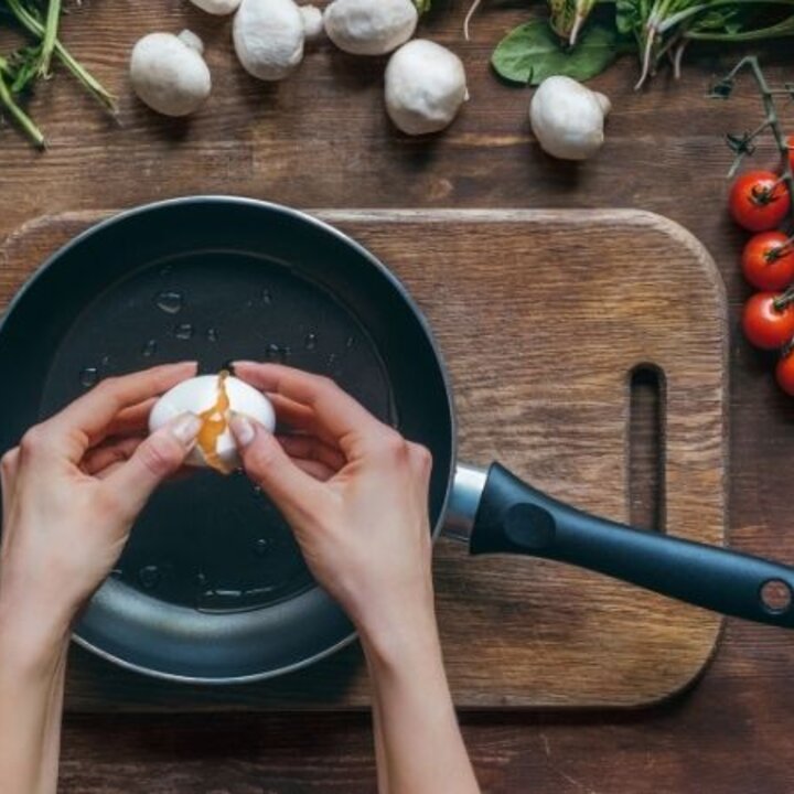 cooking with eggs and vegetables