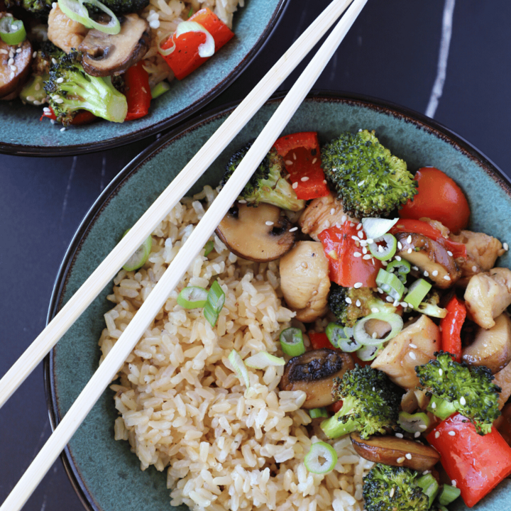 vegetables and rice stir fry