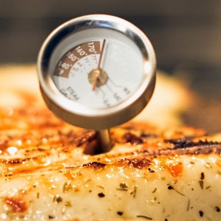 food thermometer in chicken