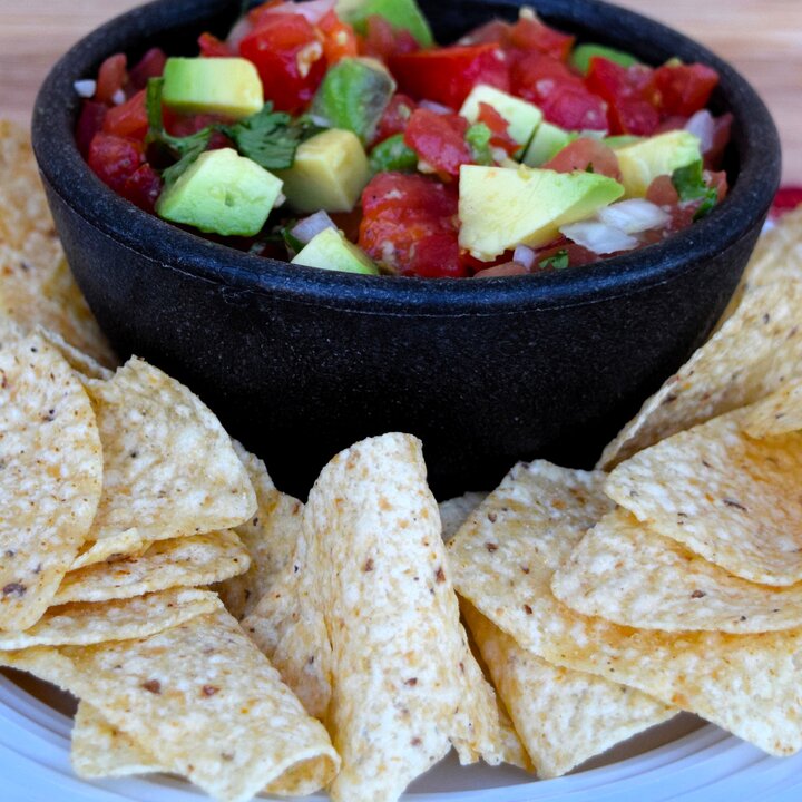 fresh salsa with tortilla chips