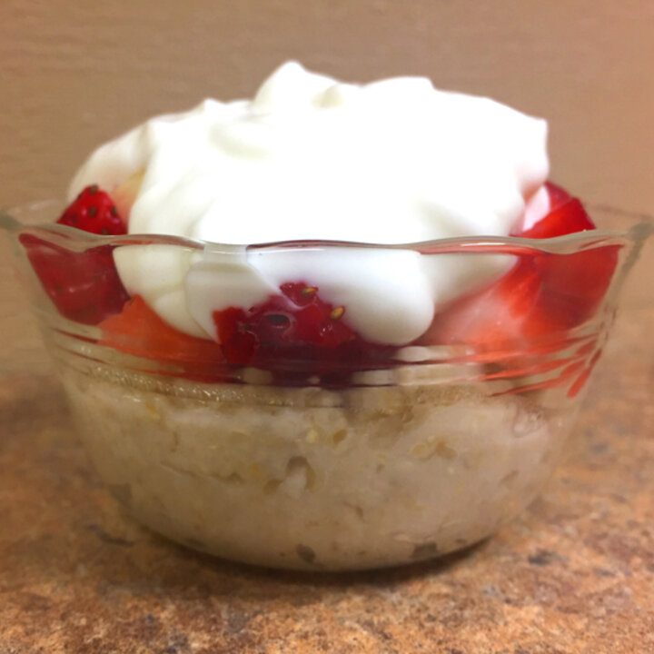 fruit and yogurt oatmeal