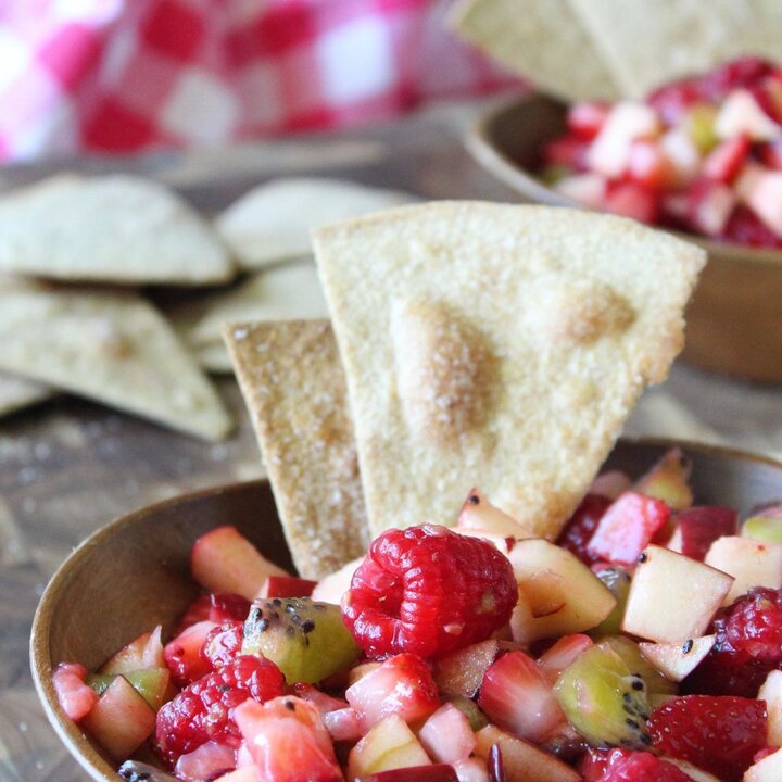 Fruit Salsa and Cinnamon Chips