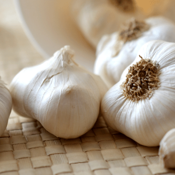 cloves of garlic on a table