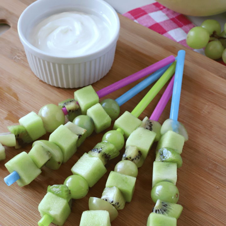 green fruit kabobs