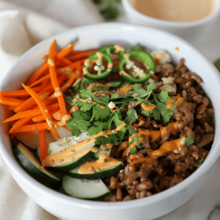 Ground Pork Rice Bowls 