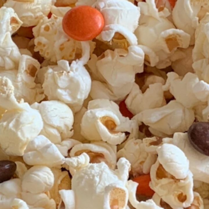 popcorn with Halloween candy