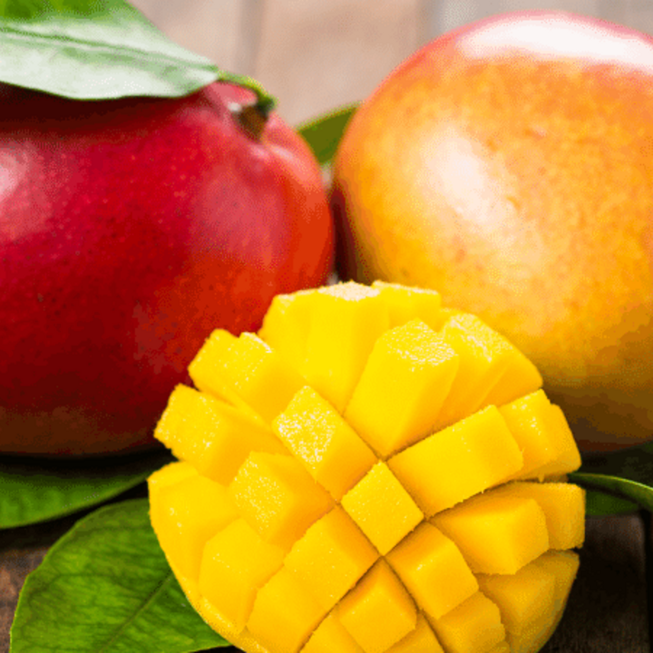 fresh mango on table