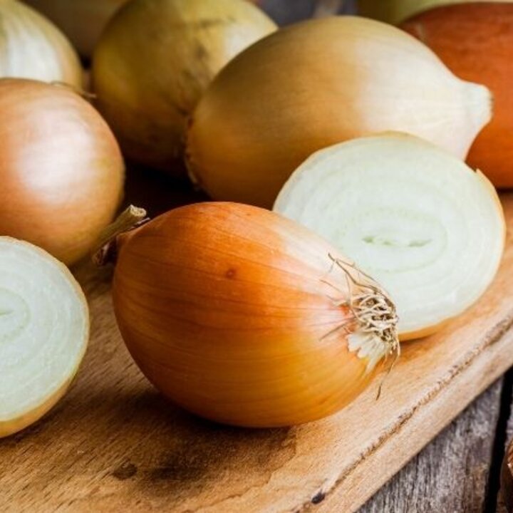 onions on a cutting board