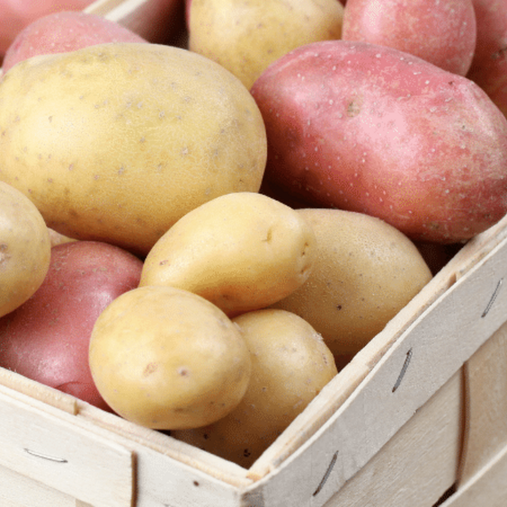 potatoes in a basket