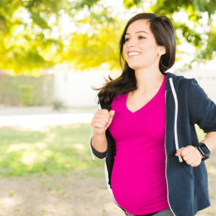 pregnant woman walking