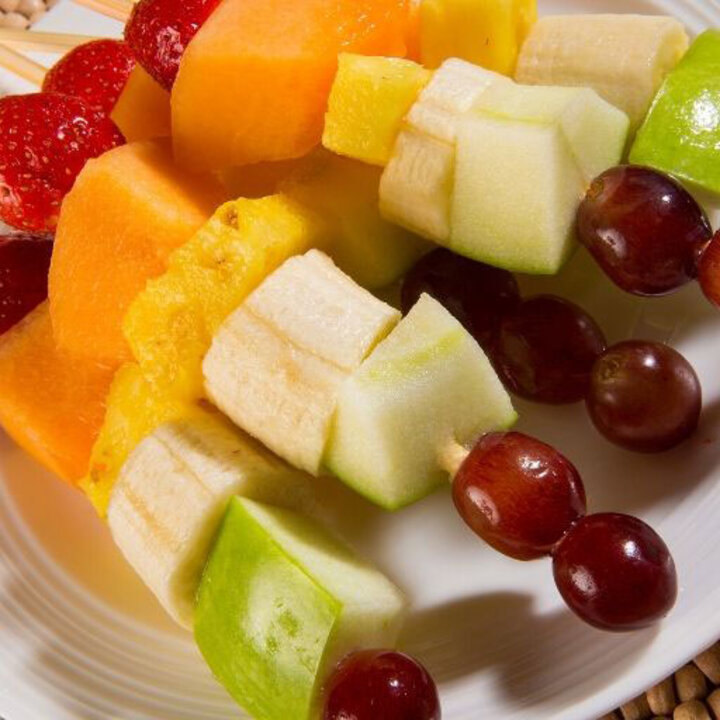 rainbow fruit kabobs