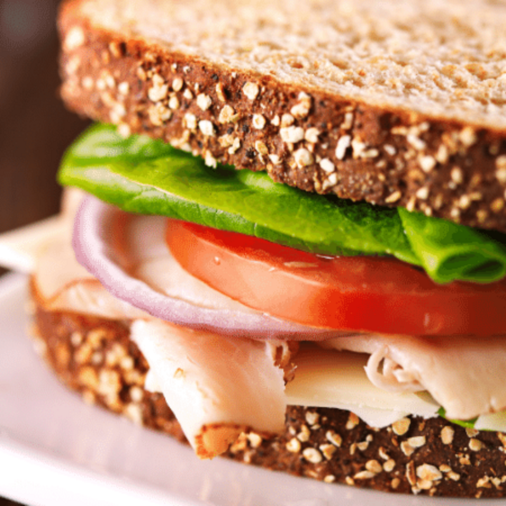 turkey sandwich on a plate