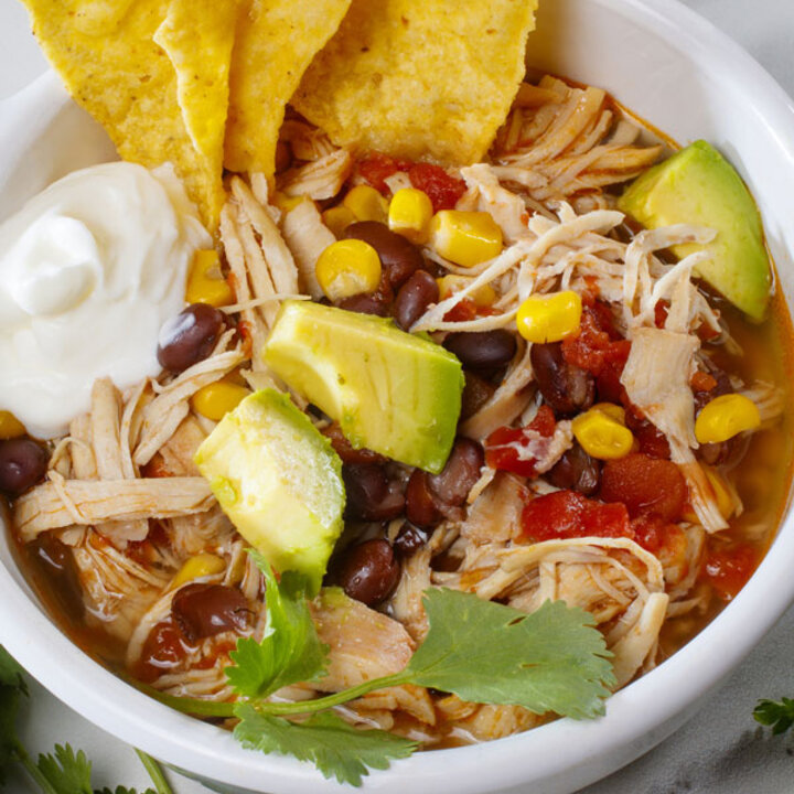 Slow Cooker Chicken Tortilla Soup