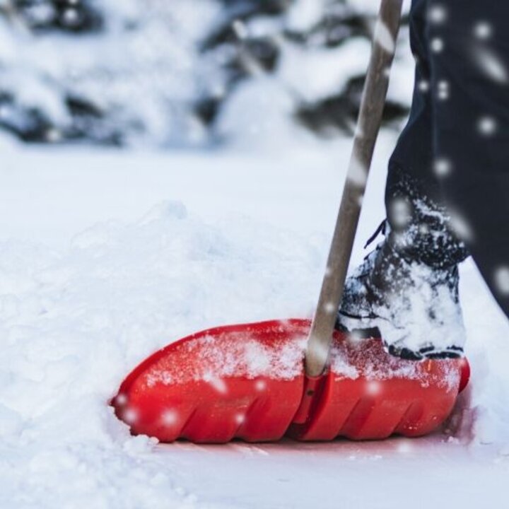 shoveling snow