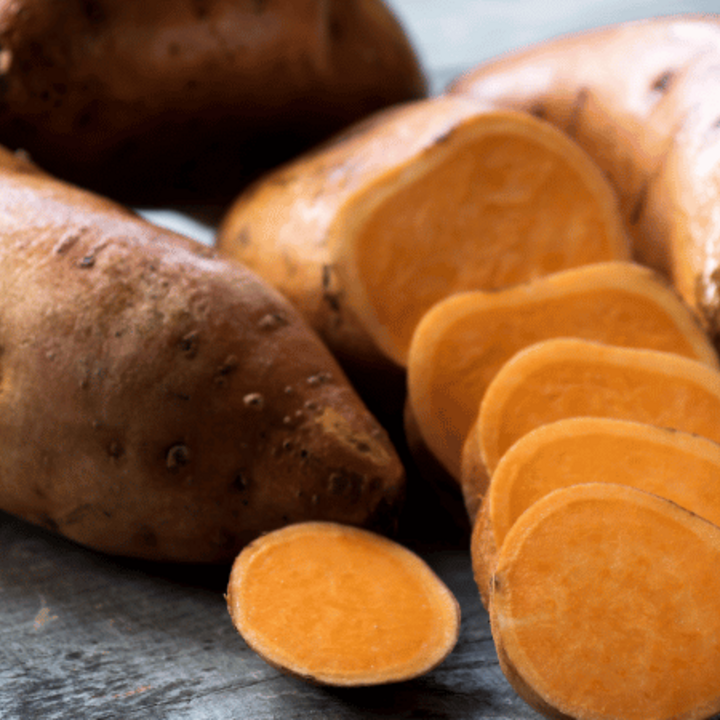 Raw sweet potatoes