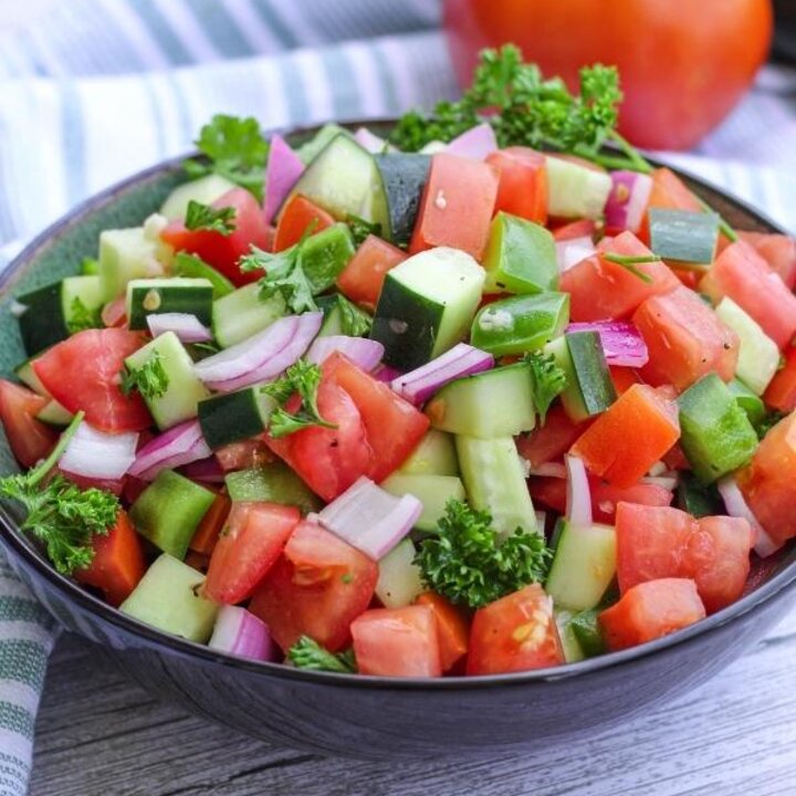 Tomato and cucumber salad