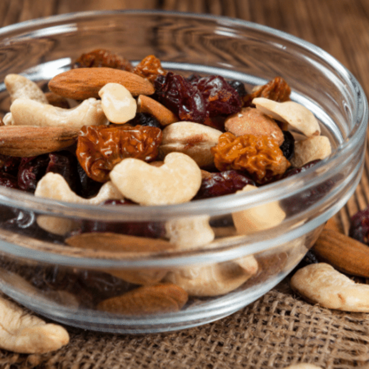 trail mix in a bowl