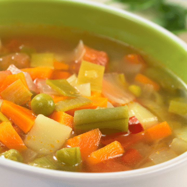 vegetable soup in a bowl