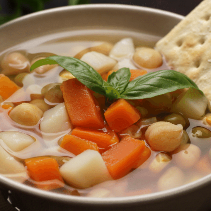 vegetable soup in a bowl