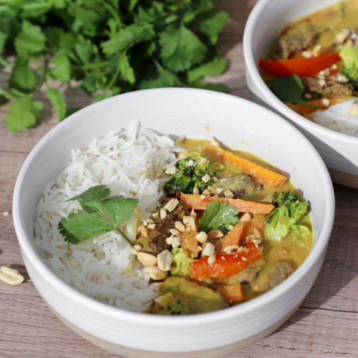 Yello Beef Curry with rice