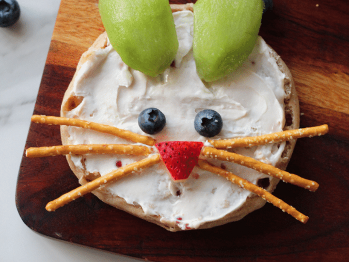 Bunny face shaped with fruit