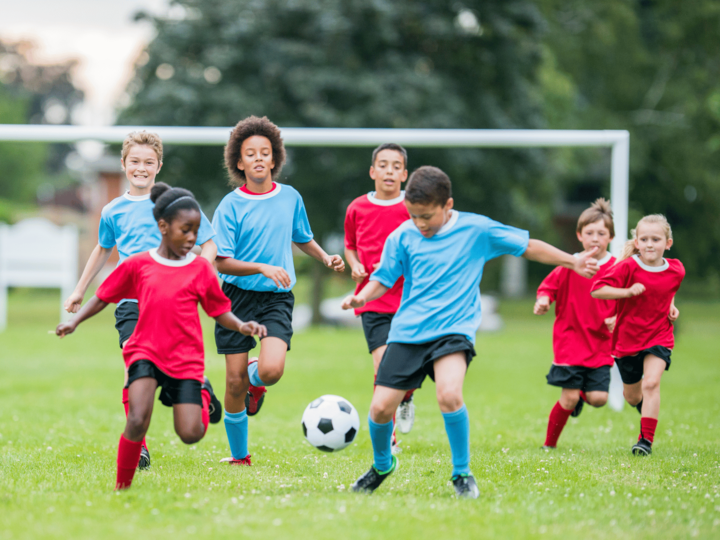 kids playing soccer