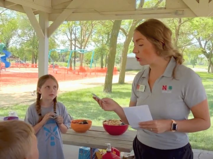 Extension professional teaching about insects as a source of protein