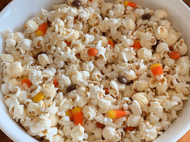 Bowl of popcorn.