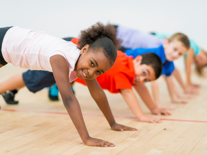 kids exercising