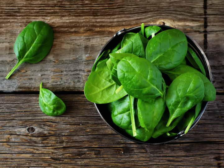 fresh spinach leaves