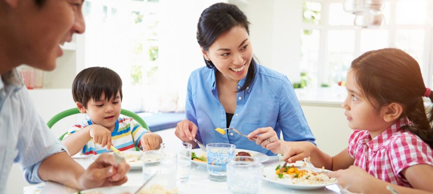 family at mealtime