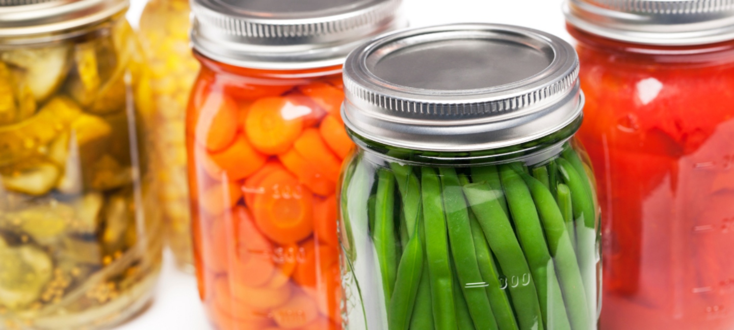 jars of home canned food