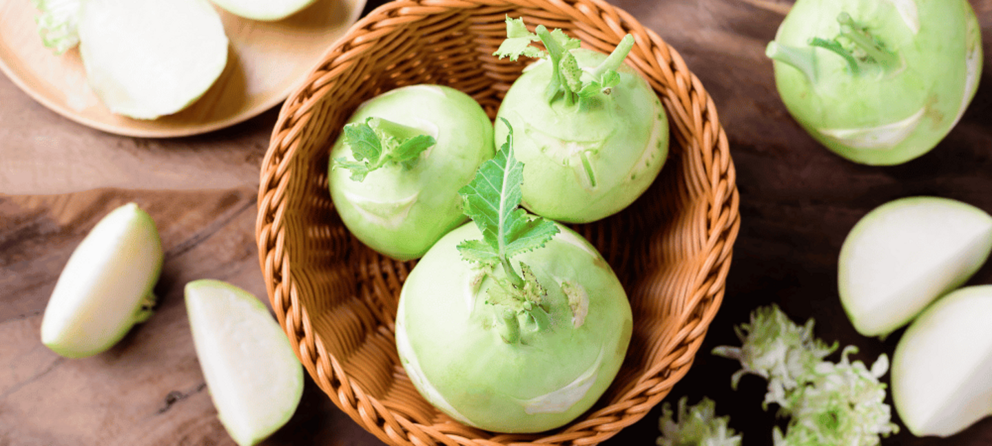 kohlrabi in a basket