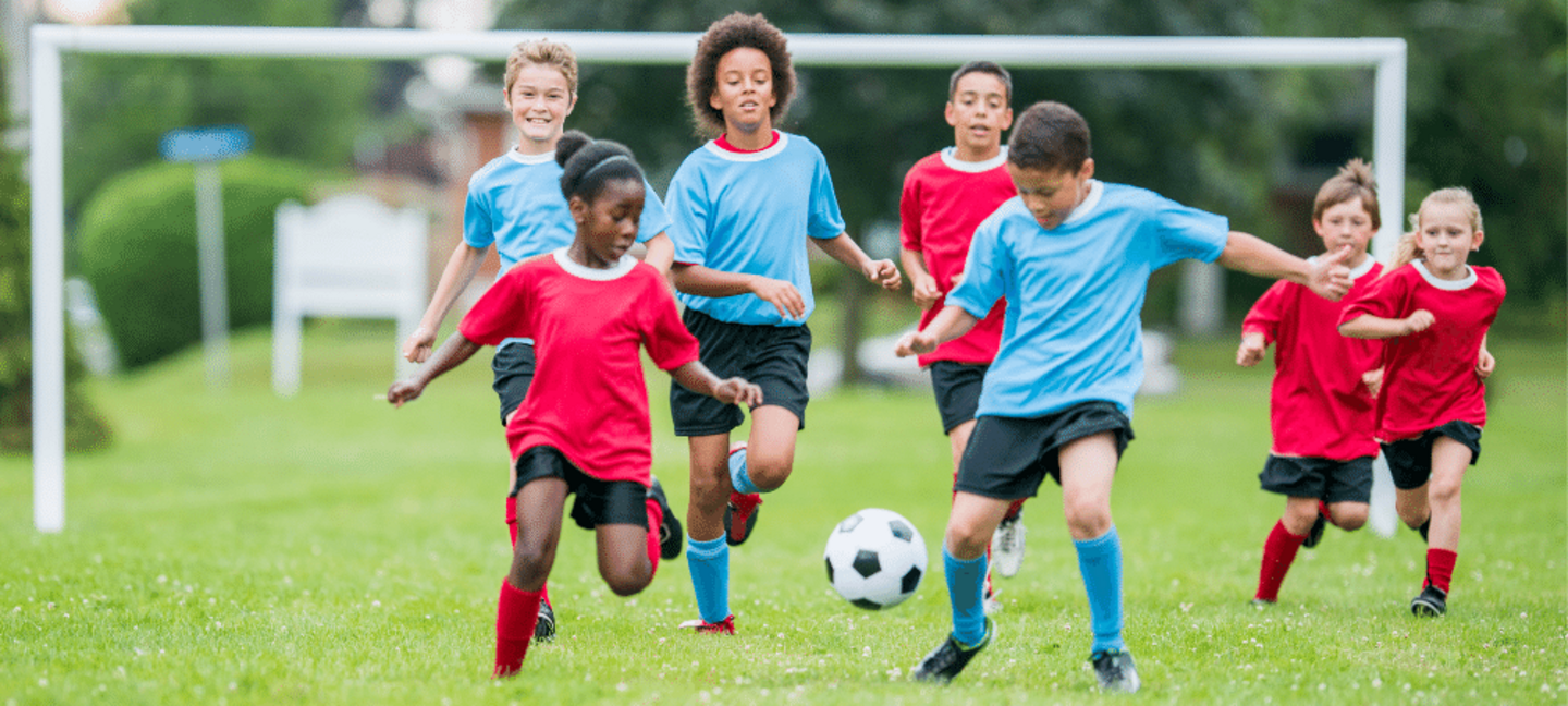 kids playing soccer