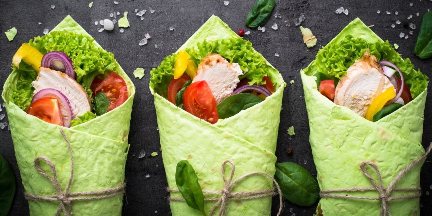 spring vegetable wraps