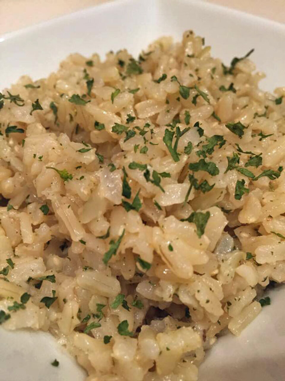 Quick Brown Rice Pilaf