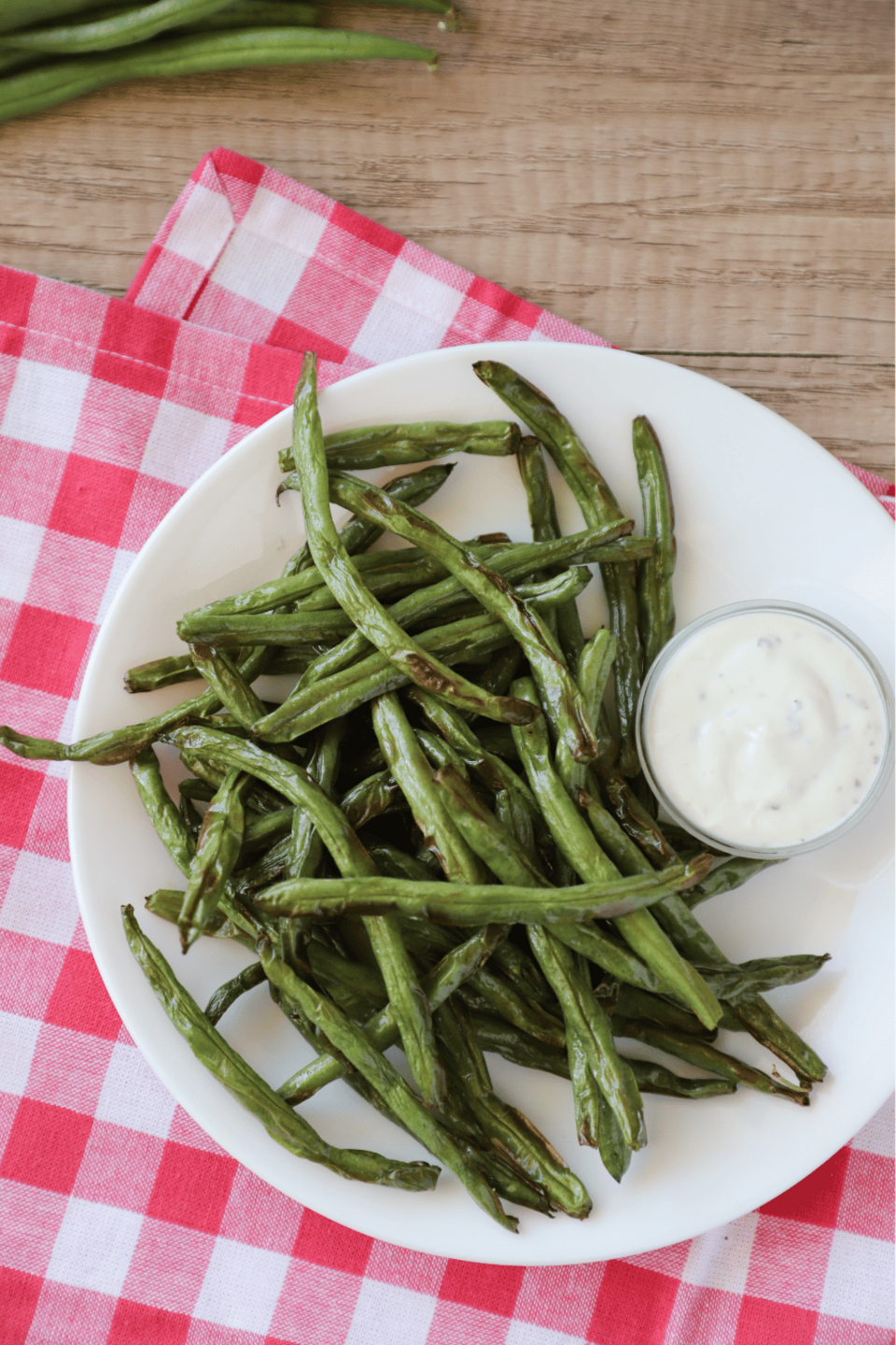 Air fried green beans