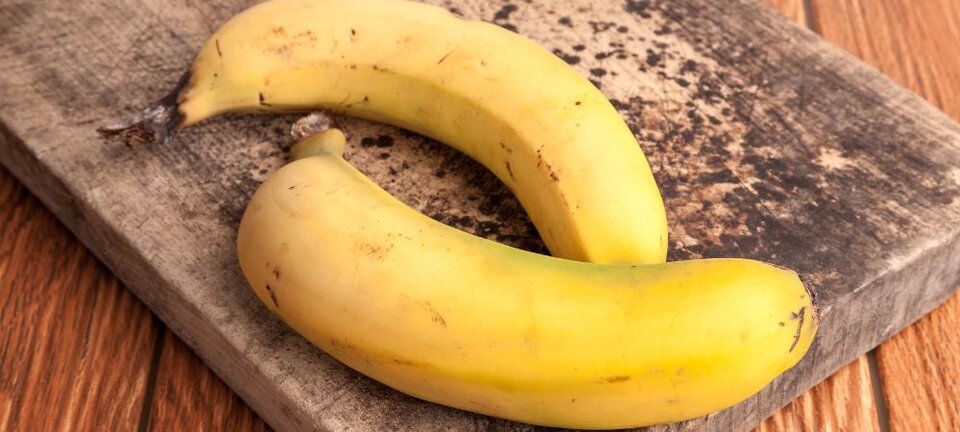bananas on a cutting board