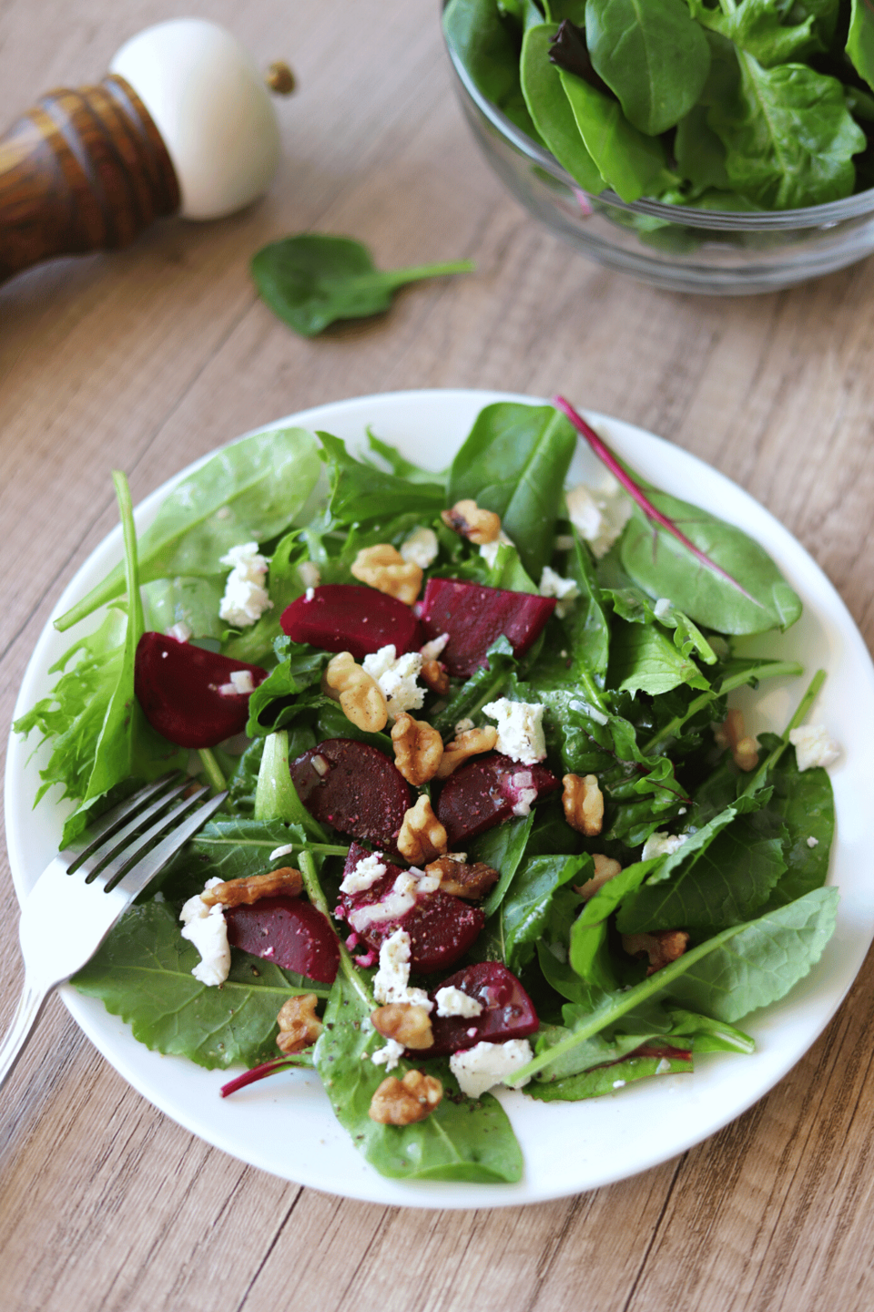 Beet, Walnut and Goat Cheese Salad