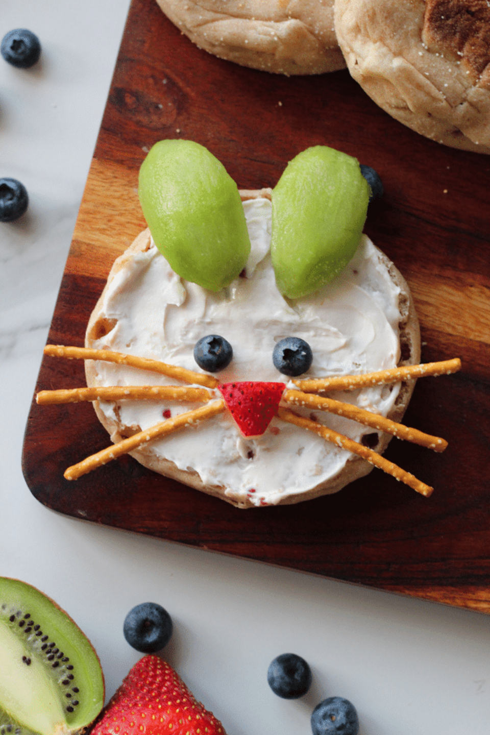 Bunny face shaped with fruit