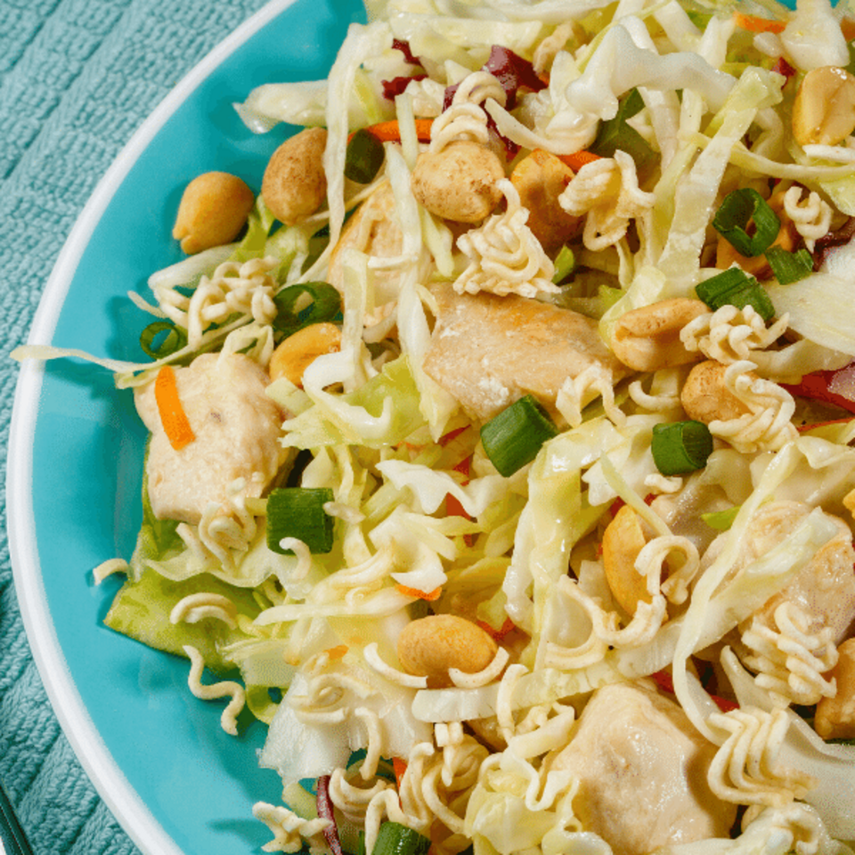 Chinese chicken salad on a plate