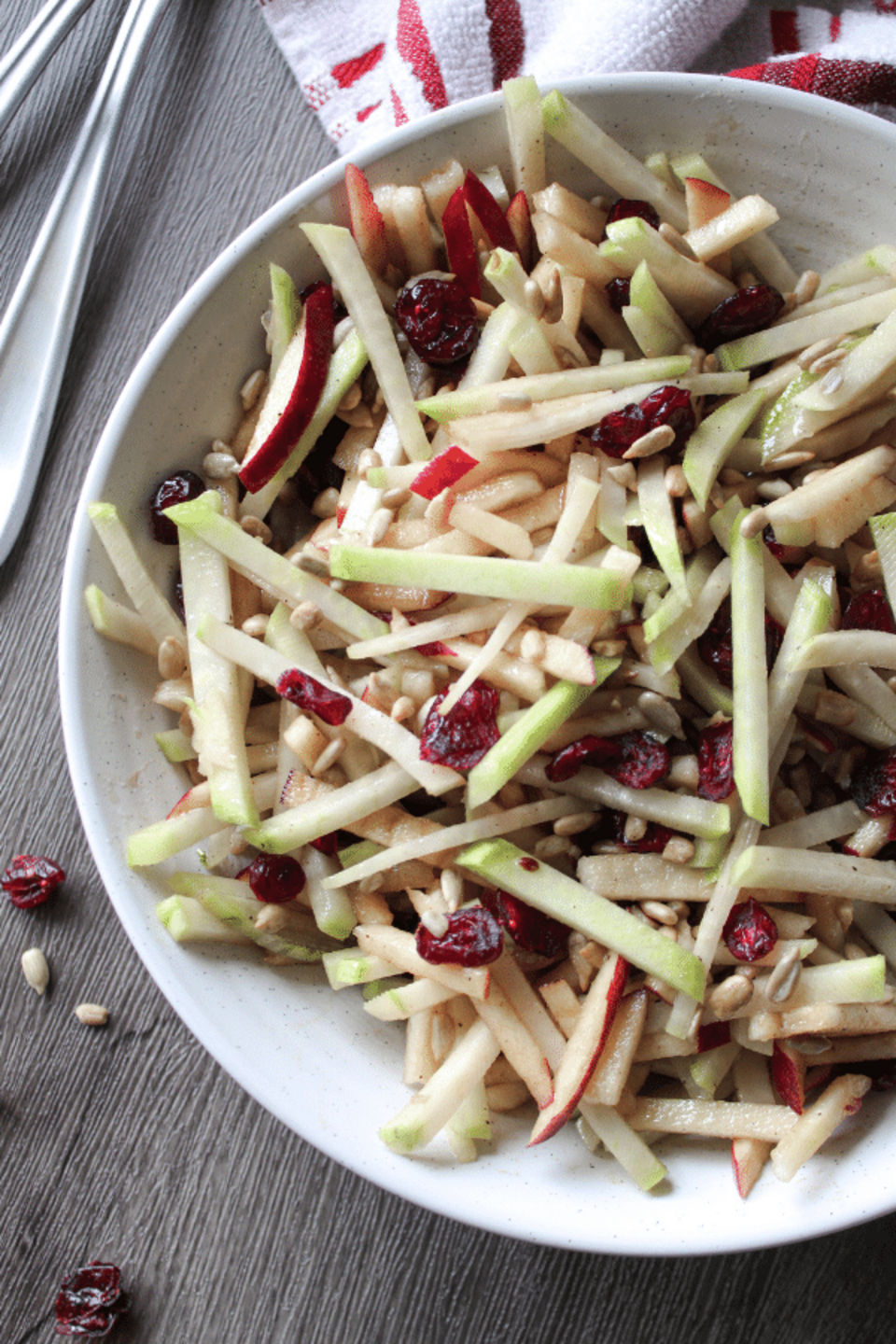 Kohlrabi salad in a bowl