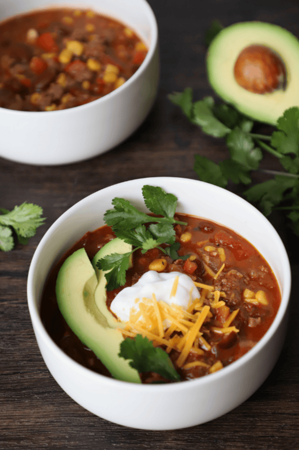 chili in a bowl