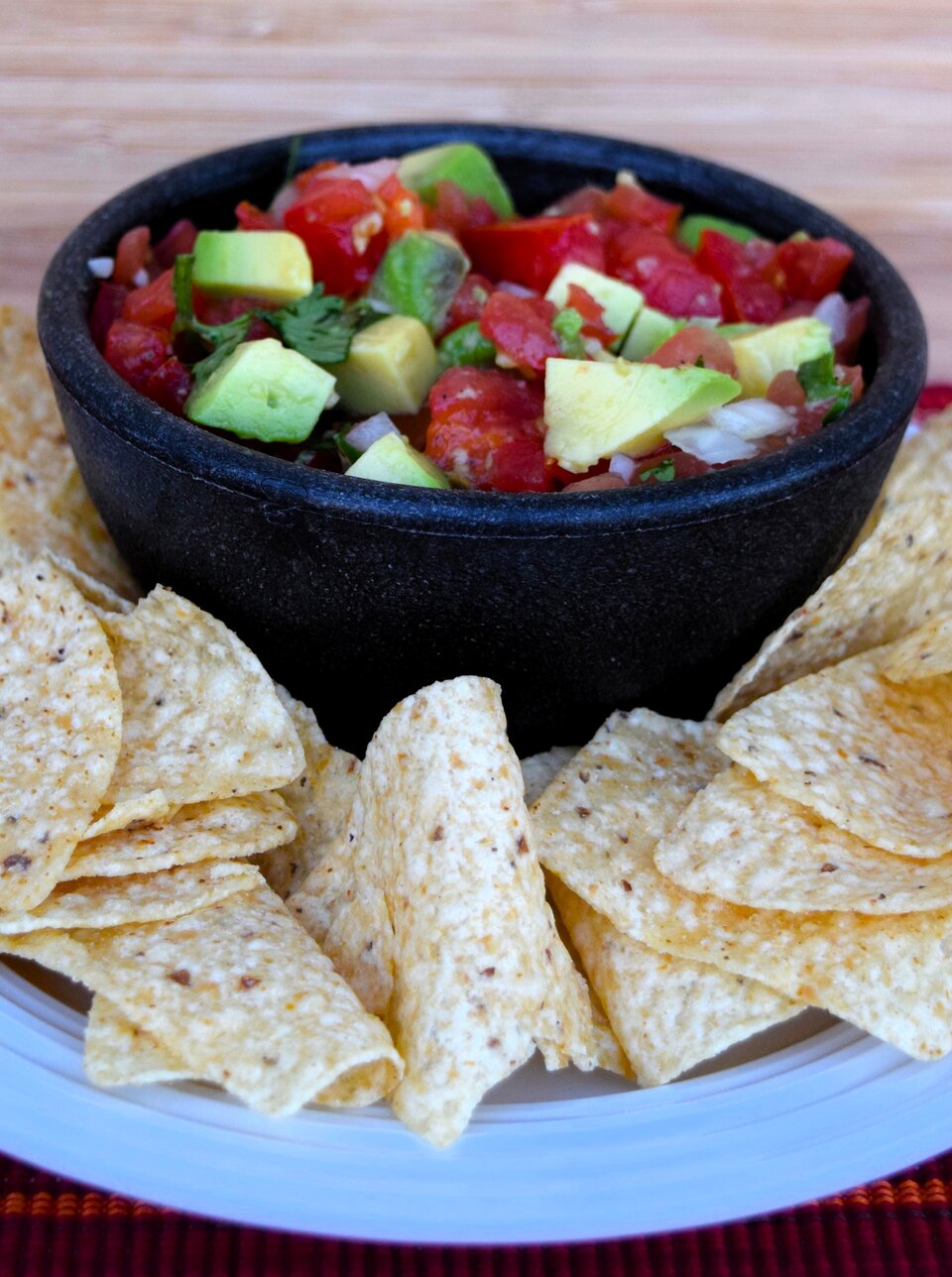 fresh salsa with tortilla chips